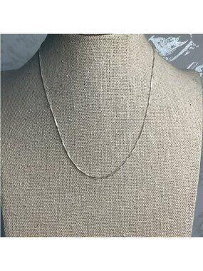 14" Silver 925 Box Chain Necklace Delegate Simple Classy